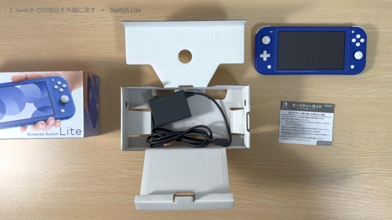 中蓋を開けてACアダプターを入れる