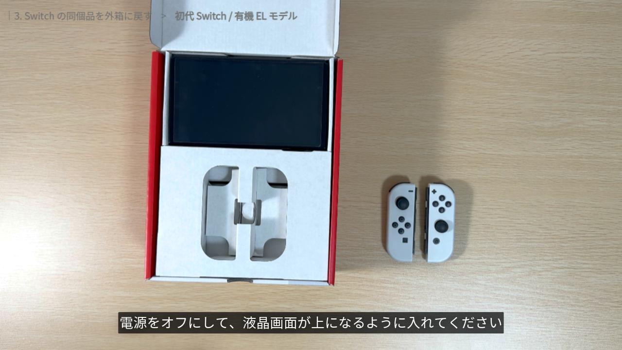 本体を液晶画面が上になるように入れる