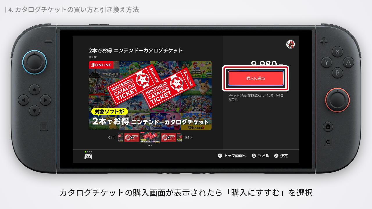 カタログチケットの購入画面