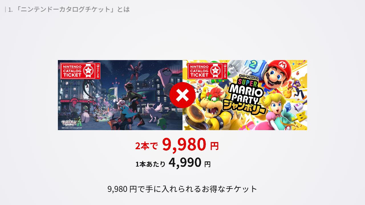 「ニンテンドーカタログチケット」とは