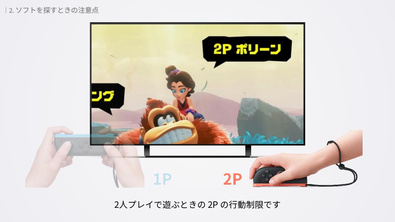 2Pが自由に行動できないソフト