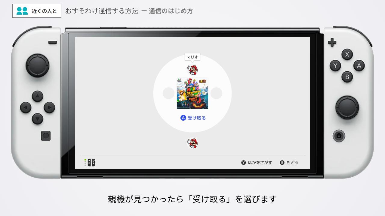 親機から子機がソフトを受け取る