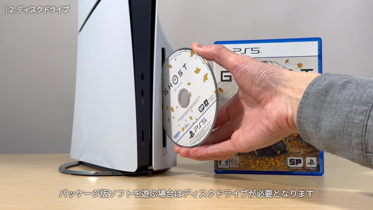 ディスクドライブにソフトを入れる